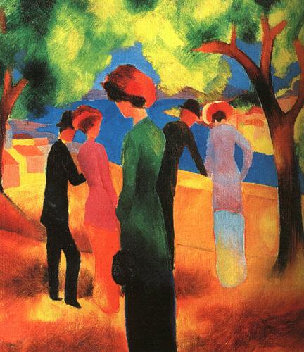 August Macke Woman in a Green Jacket China oil painting art
